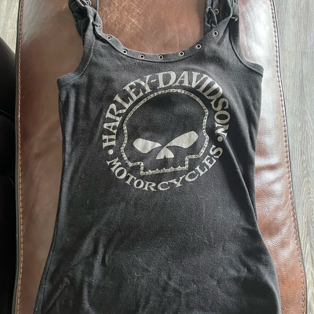 Harley-Davidson Black Skull Tank Top